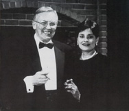 Don and Myriam Roy enjoy a cigar at one of their cigar tasting events.