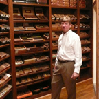 David Meyer In the Cigar Humidor Now Filled Floor to Ceiling with Premium Cigars